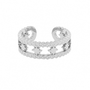 Anelli in acciaio inossidabile stella argento