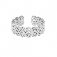 Anelli in acciaio inossidabile argento