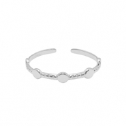 Anelli in acciaio inossidabile argento