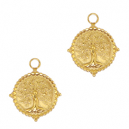 Ciondoli in acciaio inossidabile albero della vita oro