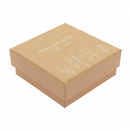 Confezione regalo "handmade with love" fiori marrone