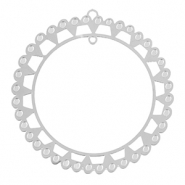 Ciondoli in acciaio inossidabile boh&eacute;mien 48mm argento