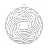 Ciondoli in acciaio inossidabile boh&eacute;mien 45mm argento