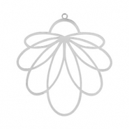 Ciondoli in acciaio inossidabile boh&eacute;mien fiore argento