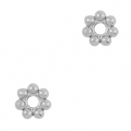 Perline in acciaio inossidabile anello separatore Bali 5mm argento