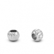 Perline in acciaio inossidabile 4mm argento