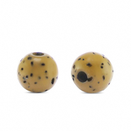 Perline Polaris 6 mm tonda Sassi marrone noce-nero