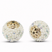 Perline in stile bohémien glitterato bianco cashmere