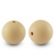 Perline di silicone 15mm marrone sabbia