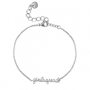 Bracciali in acciaio inossidabile ''girlsquad'' argento