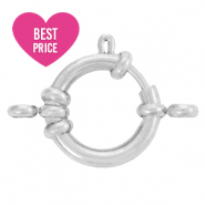 Componenti in acciaio inossidabile chiusura anello a molla 10 mm con anellini argento