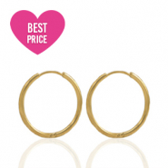 Orecchini in acciaio inossidabile a cercio 13mm oro