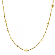 Collane in acciaio inossidabile fiore oro