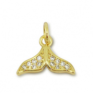 Metallo TQ in ottone ciondolo coda oro