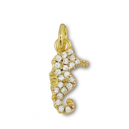 Metallo TQ in ottone ciondolo cavalluccio marino oro