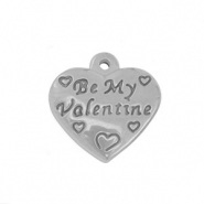 Ciondoli in acciaio inossidabile cuore argento