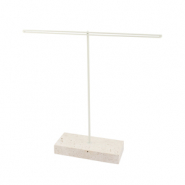 Espositore per bigiotteria per orecchini natural-biancastro