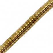 Perline di ematite disco 6mm oro