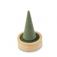 Espositore per bigiotteria per anelli natural-verde oliva