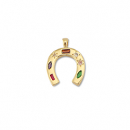 Metallo TQ in ottone ciondolo ferro di cavallo oro