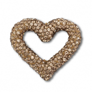 Perline in stile boh&eacute;mien cuore marrone taupe