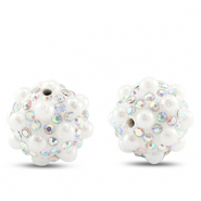 Perline in stile boh&eacute;mien tonda bianco