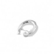 Broches con perla argento-bianco