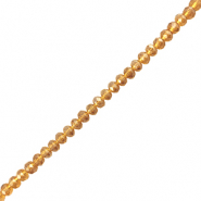 Perline sfaccettate 8x6mm rondella marrone