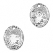 BY31® Ciondolo in acciaio inossidabile numeri angelici 999 / release argento