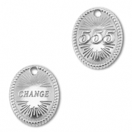 BY31® Ciondolo in acciaio inossidabile numeri angelici 555 / change argento