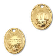 BY31® Ciondolo in acciaio inossidabile numeri angelici 111 / intuition oro