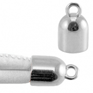 Terminali di metallo DQ con anellino argento antico (privo di nichel)