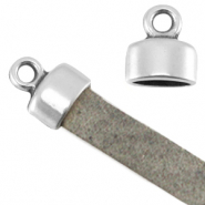 Terminali di metallo DQ con anellino argento antico (privo di nichel)