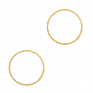 Ciondoli di metallo DQ distanziatore 14mm cerchio oro (privo di nichel)