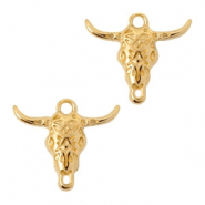 Ciondoli di metallo DQ distanziatore testa di bufalo oro (privo di nichel)
