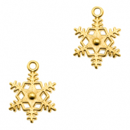 Ciondoli di metallo DQ fiocco di neve oro (privo di nichel)