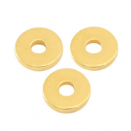 Perline di metallo DQ rondelle 6x1mm oro (privo di nichel)