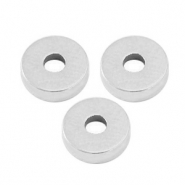 Perline di metallo DQ rondelle 6x2mm argento antico (privo di nichel)