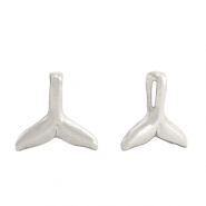 Ciondoli di metallo DQ coda balena argento antico (privo di nichel)