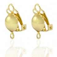 Componenti di metallo DQ orecchini a clips oro (privo di nichel)