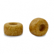 Perline di ceramica greca DQ 7mm marrone senape