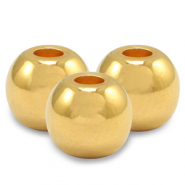 Perline di metallo DQ 5mm oro (privo di nichel)