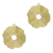 Ciondoli di metallo DQ irregolare 25mm oro (privo di nichel)