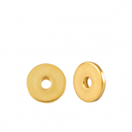 Perline di metallo DQ disco rondella 5mm oro (privo di nichel)