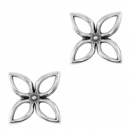 Ciondoli di metallo DQ ciondoli / distanziatore fiore argento antico (privo di nichel)