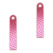 Ciondoli accattivanti barra & onda viola magenta metallico