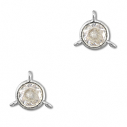 Distanziatori di vetro Crystal Glass tonda trasparente-argento