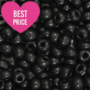 Perline di vetro rocailles 6/0 (4 mm) nero