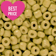 Perline di vetro rocailles 6/0 (4mm) verde oliva chiaro