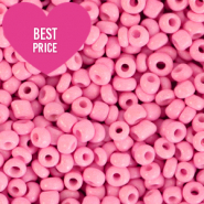 Perline di vetro rocailles 8/0 (3mm) rosa punch